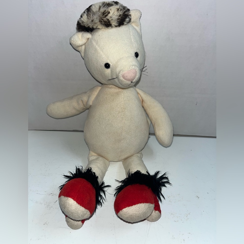 JELLYCAT Cat Faux Leopard Hat Y2K Red Heels Retired  RARE